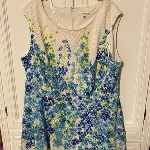 Michael Kors Floral Blue and Green Blouse